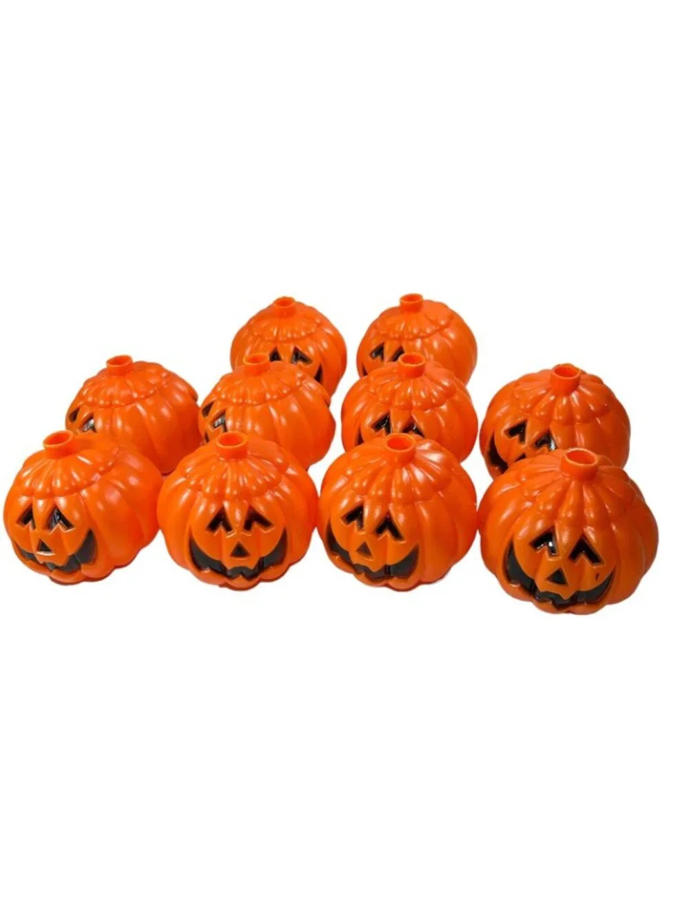 Vtg Pumpkin String Light COVER Set Frite Nite Haunting Halloween 10 Lite Blow Mo